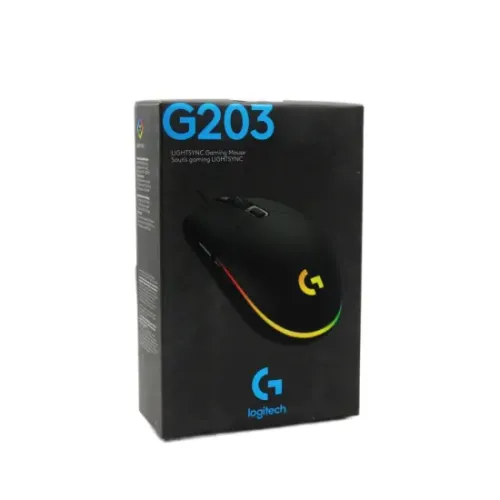 Logitech USB Gaming Mouse RGB Light Sync 6 Button G203
